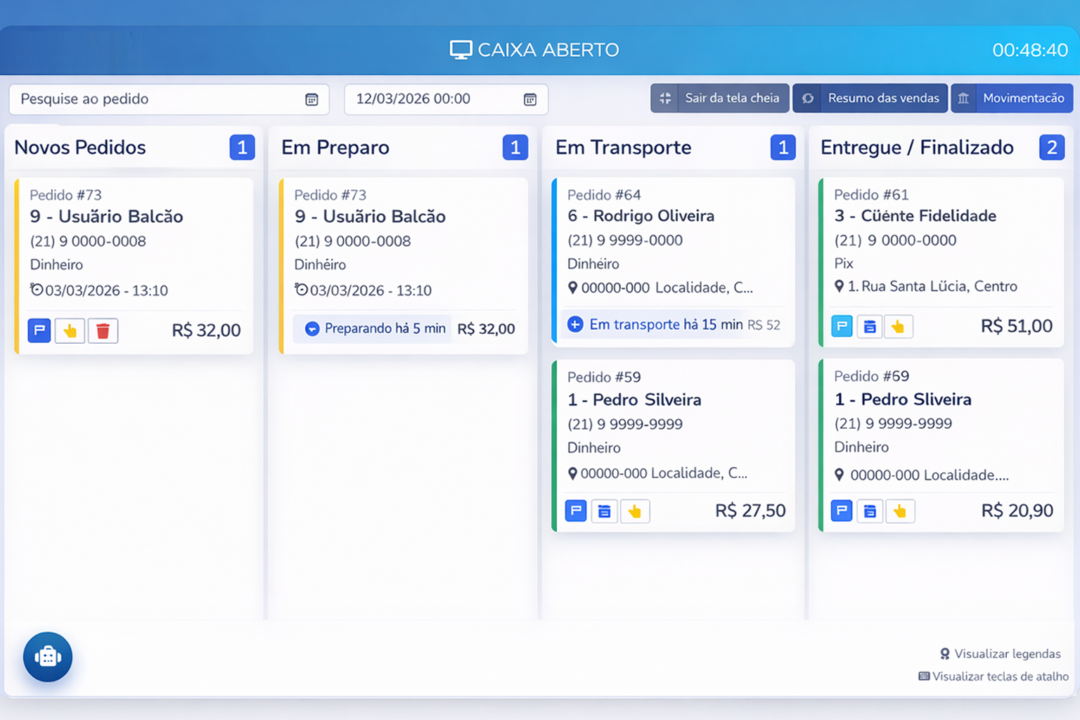Tela principal do sistema VNDX Tecnologia & IA 